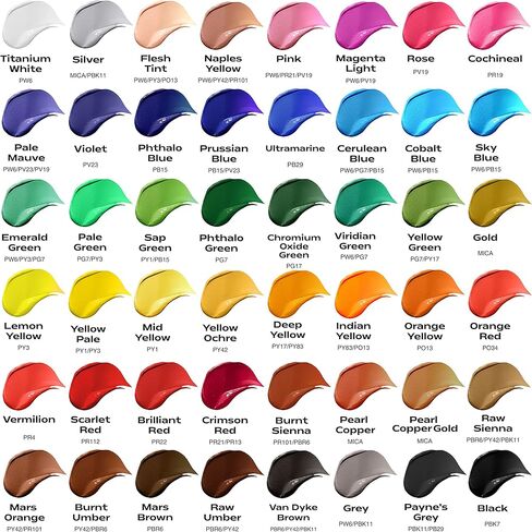 مجموعة طلاء الأكريليك للفنون والحرف اليدوية من WEISBRANDT - 28 صبغة عالية الجودة، لمسة نهائية غير لامعة، زجاجات 0.4 أونصة/12 مل، تعتمد على الماء - لوازم فنية، DIY، جسم إمباستو غني، لجميع الأسطح المسامية in Kuwait