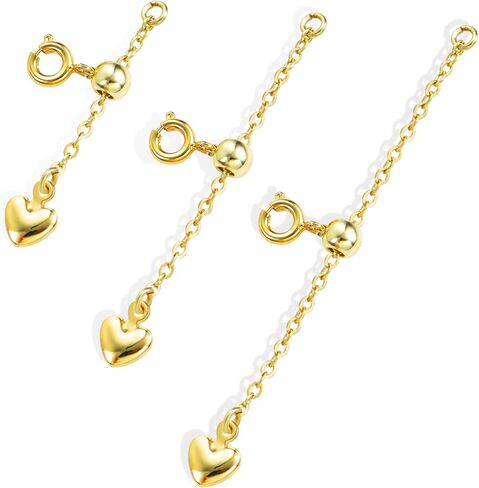 ALEXCRAFT Sterling Silver Extenders Chain Necklace Extension Chains for Jewelry Making (1 2 3 inch) in Saudi Arabia