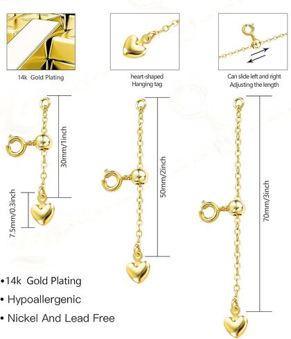 ALEXCRAFT Sterling Silver Extenders Chain Necklace Extension Chains for Jewelry Making (1 2 3 inch) in Saudi Arabia