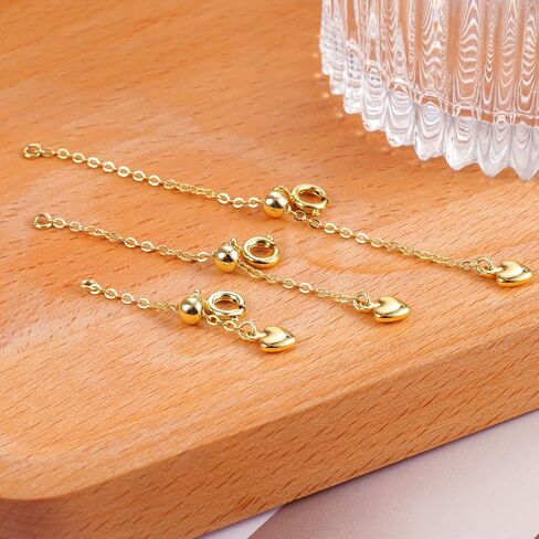ALEXCRAFT Sterling Silver Extenders Chain Necklace Extension Chains for Jewelry Making (1 2 3 inch) in Saudi Arabia