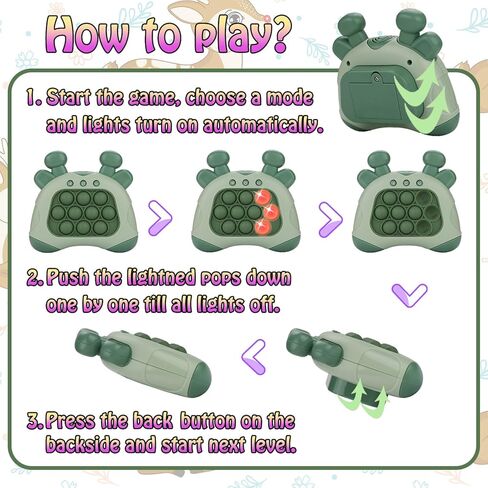 وحدة تحكم دفع سريعة مع تعليقات صوتية فورية | لعبة الدفع السريع المحمولة باليد | لعبة التململ الحسية التعليمية التفاعلية للأطفال والكبار | هدية ممتعة للأطفال من عمر 3 إلى 12 عامًا (غزال بني) in Kuwait