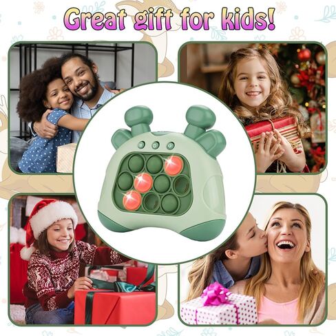 وحدة تحكم دفع سريعة مع تعليقات صوتية فورية | لعبة الدفع السريع المحمولة باليد | لعبة التململ الحسية التعليمية التفاعلية للأطفال والكبار | هدية ممتعة للأطفال من عمر 3 إلى 12 عامًا (غزال بني) in Kuwait