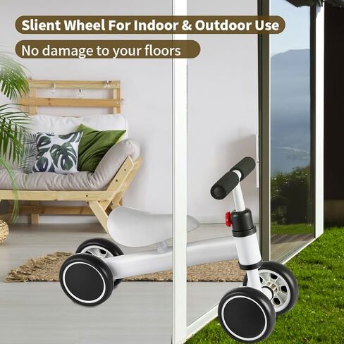 دراجة التوازن للأطفال من كريتشاو للأطفال من عمر 1-2 سنة للأولاد والبنات من عمر 12 إلى 24 شهرًا، هدية عيد الميلاد الأولى للأطفال الصغار لتدريب المشي على الدراجة لعبة ركوب آمنة in Kuwait