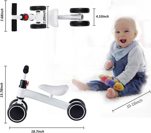 دراجة التوازن للأطفال من كريتشاو للأطفال من عمر 1-2 سنة للأولاد والبنات من عمر 12 إلى 24 شهرًا، هدية عيد الميلاد الأولى للأطفال الصغار لتدريب المشي على الدراجة لعبة ركوب آمنة in Kuwait
