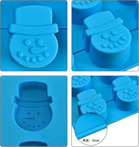 2 Pack Silicone Mold Xmas Sets, Santa Claus and Christmas Tree Shape Craft Art Silicone Soap Mold, Craft Molds DIY Handmade Soap Gifts - Soap Making Supplies by YSCEN in Kuwait