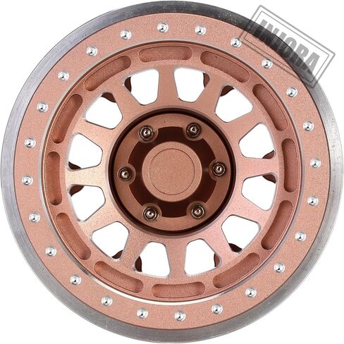INJORA RC 2.9 جنوط عجلة Beadlock CNC محور حافة الألومنيوم لمحور SCX6 Trail Honcho 4WD RTR JLU Wrangler 1/6 RC أجزاء ترقية السيارة الزاحفة (النحاس) in Saudi Arabia