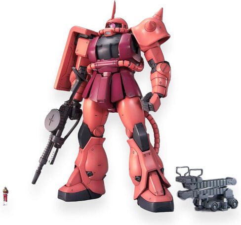 Bandai Hobby MS-06S Char's Zaku II Ver 2.0 Master Grade Action Figure, Model:BAN149834 Red in Saudi Arabia