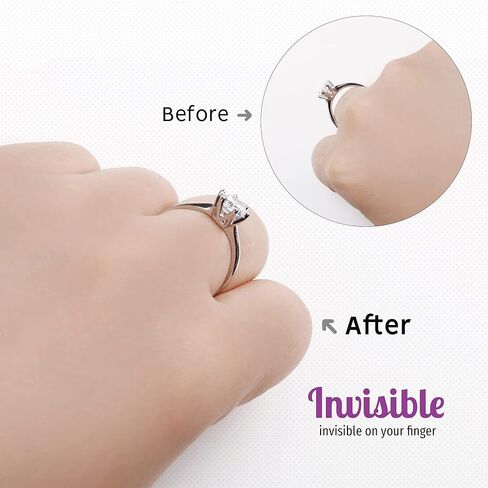 أداة ضبط حجم الخاتم للخواتم الفضفاضة - 24 عبوة من 4 أحجام لمقاس مجوهرات غير مرئي لعرض مختلف للسوار، مغزل لصنع واقي المجوهرات، فاصل، مقاس، مجرب - مجموعة تضييق السيليكون الحلزوني in Kuwait