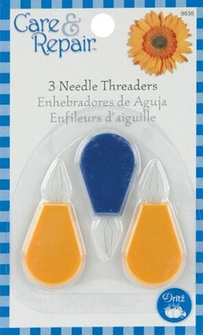 Dritz 9636D Plastic Needle Threaders, 3-Pack, Blue/Yellow in Saudi Arabia