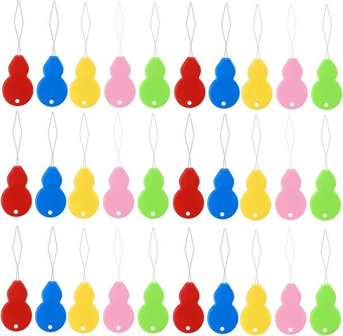 50PCS Needle Threaders, Colorful Gourd Shaped Plastic Needle Threaders for Hand Sewing Small Eye Needles, Needle Threading Tool for Hand Sewing Needle Threader for Quilting, DIY Art(Color Random) in Saudi Arabia