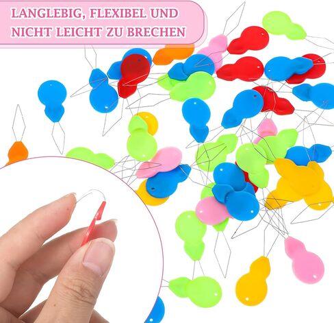 50PCS Needle Threaders, Colorful Gourd Shaped Plastic Needle Threaders for Hand Sewing Small Eye Needles, Needle Threading Tool for Hand Sewing Needle Threader for Quilting, DIY Art(Color Random) in Saudi Arabia