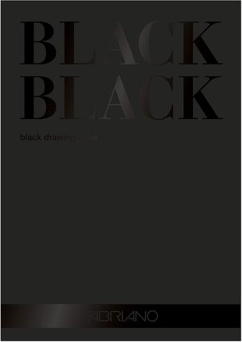 Honsell Fabriano 19100391 Black Block Deep Black Paper with Matt Uncoated Surface 300 g/m² 24 x 32 cm 20 Sheets Ideal for Pastels Coloured Pencils and Markers in Kuwait