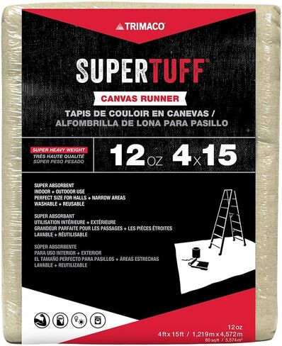 Trimaco SuperTuff 12 oz thick Premium Weight Canvas Drop Cloth, 9-feet x 12-feet in Kuwait
