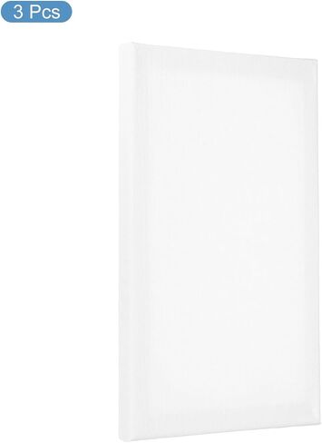 PATIKIL Paint Canvases for Painting, 3 Pack 16x24 Inch Rectangle Wood Frame Stretched Blank Art Board Panels for Acrylic, Oil, Tempera Painting, White in Kuwait
