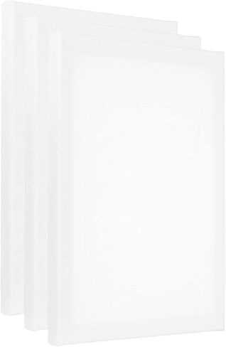 PATIKIL Paint Canvases for Painting, 3 Pack 16x24 Inch Rectangle Wood Frame Stretched Blank Art Board Panels for Acrylic, Oil, Tempera Painting, White in Kuwait