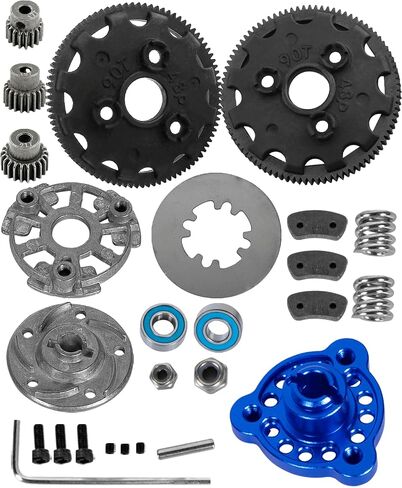 RCarmumb RC 48P 90T Spur Gear w/ 17T 19T 21T & Slipper Clutch Slipper Rebuild Kit Pressure Plate RC Upgrades Part for 1/10 Rustler/Stampede/Bandit 2WD VXL XL-5,Slash 2WD (VXL),Navy Blue in Saudi Arabia