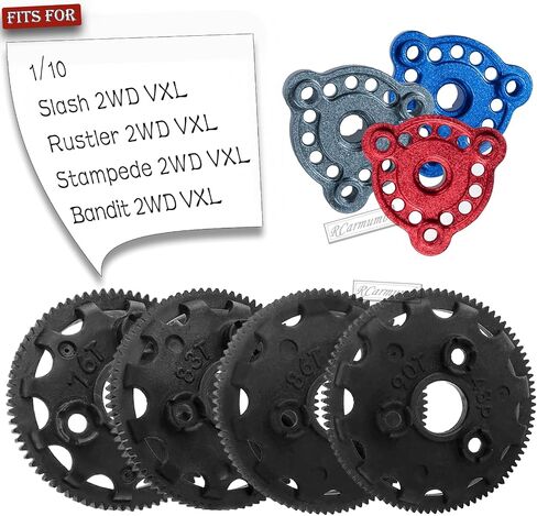 RCarmumb RC 48P 90T Spur Gear w/ 17T 19T 21T & Slipper Clutch Slipper Rebuild Kit Pressure Plate RC Upgrades Part for 1/10 Rustler/Stampede/Bandit 2WD VXL XL-5,Slash 2WD (VXL),Navy Blue in Saudi Arabia