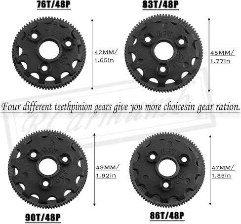RCarmumb RC 48P 90T Spur Gear w/ 17T 19T 21T & Slipper Clutch Slipper Rebuild Kit Pressure Plate RC Upgrades Part for 1/10 Rustler/Stampede/Bandit 2WD VXL XL-5,Slash 2WD (VXL),Navy Blue in Saudi Arabia