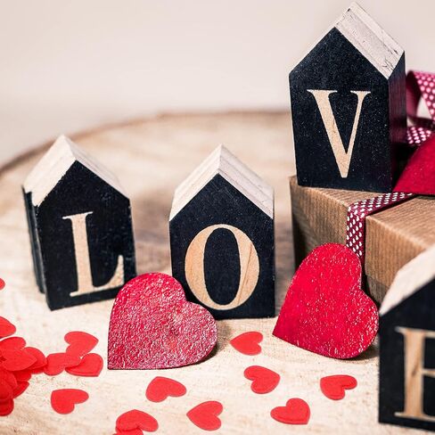 Tatuo 300 Pieces Valentine's Day Felt Hearts Decoration Felt Hearts Stickers Colorful Felt Heart Craft Mini Heart Shapes Decorative Confetti for Wedding Decoration Supplies (Red) in Kuwait