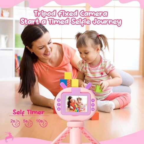 ألعاب كاميرا سيلفي للأطفال من eWonLife شاشة قلاب 180 درجة للأعمار من 3 إلى 12 عامًا للأطفال الصغار، كاميرا فيديو رقمية للأطفال بدقة 1080 بكسل، هدايا عيد الميلاد للأولاد والبنات، بطاقة 32 جيجابايت، قارئ بطاقات، حامل ثلاثي القوائم (أخضر) in Kuwait
