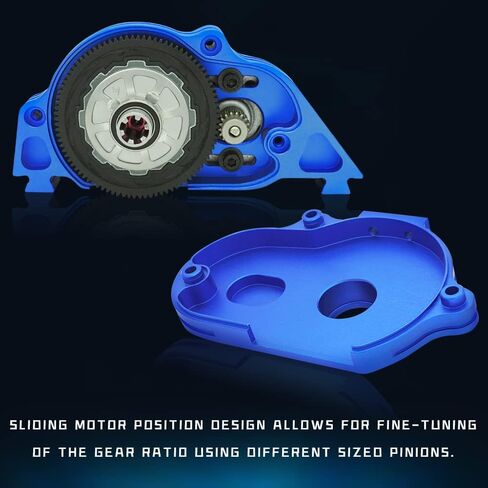 GLOBACT for 1/10 RC Truck Arrma Senton Motor Mount Typhon Granite 4X4 550 VORTEKS Aluminum Transmission Gear Cover Set Upgrade Parts Replace Arrma ARA311029 (Blue) in Saudi Arabia