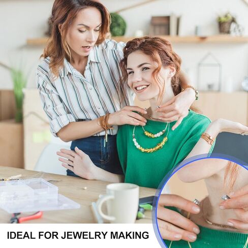 40 قطعة من المجوهرات، وصلات مشبك مغناطيسي دائري للعمود، وصلات سوار مغناطيسية، مشبك قفل مغناطيسي لصنع الاساور والقلائد (فضي) in Kuwait