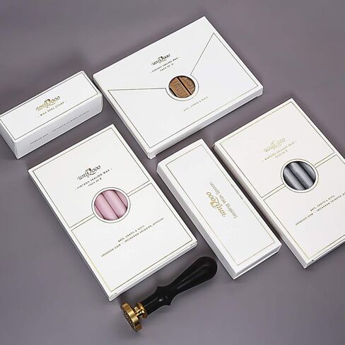 UNIQOOO 180 Pcs Metallic Burgundy Wine Red Box Sealing Wax Beads Nuggets for Wax Seal Stamp, Great for Embellishment of Cards Envelope, Wedding Invitation, Wine Package, Gift Idea in Kuwait