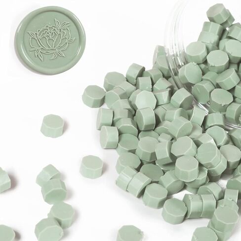 UNIQOOO 180 Pcs Metallic Burgundy Wine Red Box Sealing Wax Beads Nuggets for Wax Seal Stamp, Great for Embellishment of Cards Envelope, Wedding Invitation, Wine Package, Gift Idea in Kuwait