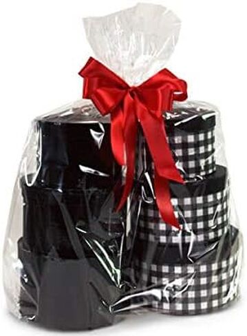 A1 Bakery Supplies 10 Pack BOPP Clear Cello Cellophane Bags Gift Basket Package Flat Gift Bags BOPP Bags (Flat, 9 x 20) in Saudi Arabia