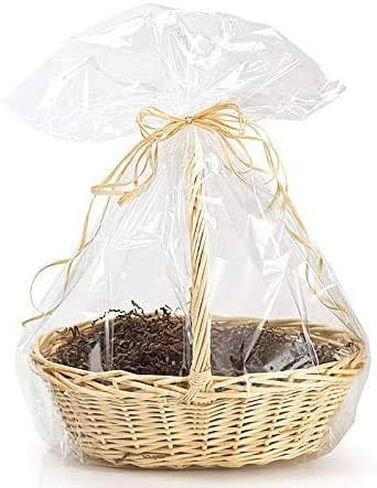 A1 Bakery Supplies 10 Pack BOPP Clear Cello Cellophane Bags Gift Basket Package Flat Gift Bags BOPP Bags (Flat, 9 x 20) in Saudi Arabia