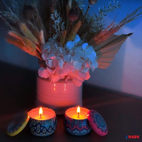 طقم صنع الشموع للبالغين - 22 قطعة، جميعها تتضمن علبتين لشمعة مزخرفين، وشمع صويا وصبغات، و1 زيوت عطرية، و5 فتيل قطنية، ووعاء إذابة، وحامل فتيل، وصباغتين اللونيتين - فن وحرف يدوية in Kuwait