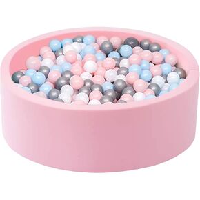 حبل كرة اسفنجية من Adasea مقاس 89.92 سم × 30.02 سم مناسب للاستخدام في الأماكن المغلقة أو الهواء الطلق أو كرة كبيرة كبيرة من الإسفنج والمسبح للأطفال الصغار والأطفال الصغار، الكرات غير متضمنة (وردي) in Kuwait