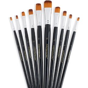 Transon 11pcs Round Paint Brush Basic Set for Watercolor, Acrylic, Gouache, Ink, and Tempera Painting