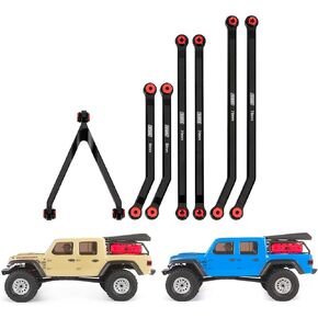 INJORA High Clearance Chassis Links Set Black Links for SCX24 Gladiator Dodge Power Wagon Axial 1/24 RC Crawler Car (Black)