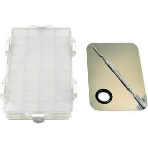 لوحة أحمر الشفاه الفارغة، علبة لوحة رسم حاوية دهانات محكمة الغلق لنصف مقالي الألوان المائية، الأكريليك، الغواش، أحمر الشفاه المودع - صندوق سفر (12 بئرًا) in Kuwait