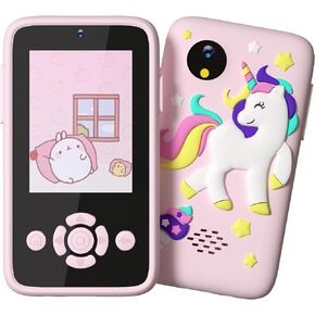 ANJUU Kids Camera Phone للفتيات، لعبة كاميرا سيلفي للأطفال، كاميرا فيديو للأطفال 1080P للأطفال الصغار، هدايا عيد الميلاد للأطفال من سن 3 إلى 8 سنوات مع بطاقة SD 32 جيجا - وردي in Kuwait
