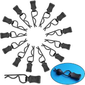 CrazyHobby 50pcs 1/8 1/10 RC Body Clips with Pull Tabs Compatiable with Traxass TRX4 Arrma Axial SCX10 Redcat Losi Tamiya HPI HSP Himoto 1/8 1/10 RC Car (Silver)