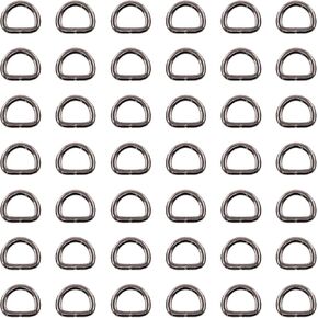Swpeet 120Pcs 3/4 Inch - 20mm 4Colors Multi-Purpose Metal D Ring Semi-Circular D Ring for Hardware Bags Ring Hand DIY Accessories (Mixed Color, 3/4 inch)