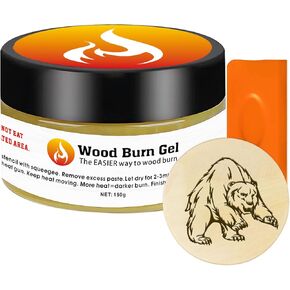 معجون حرق الخشب، معجون حرق الخشب للخشب، جل حرق الخشب 118 مل مع ملعقة للحرف اليدوية والرسم والفنون اليدوية، اصنع فنًا جميلاً في دقائق، أضف طابعًا شخصيًا على حرفتك! in Kuwait