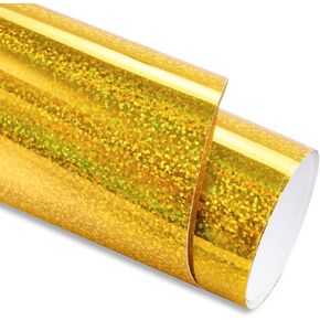 GIRAFVINYL الفينيل المجسم قوس قزح لامع فضي دائم الفينيل لاصق الفينيل لفة 12 بوصة × 6 أقدام، الحرفية الفينيل الفضة لقطع الفينيل لديكور كأس DIY، ديكور المنزل، الفينيل عيد الميلاد