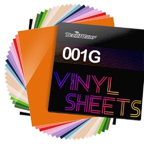 TECKWRAP Permanent Adhesive Vinyl Sheets 12" x 12" 40 Sheets/Pack Assorted Colors for Craft Cutters