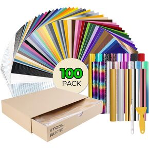 Holographic Sparkle Vinyl, 20 Pack 12" x 10" Removable Vinyl Sheets, Holographic Opal Vinyl Bundle with 2 Transfer Tapes, Holographic Adhesive Vinyl for Decor Stickers, Party Decoration in Kuwait