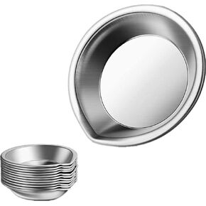HUBEST 12pcs Stainless Iron Small Round Paint Tray Paint Mixing Palette Tray Painting Color Palette,Mini Metal Watercolor Palette Set Suitable for Mixing of Various pigments,Including Airbrush Paint
