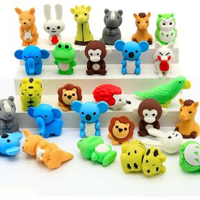 40 pcs Sea Animal Erasers for Kids Desk Pet, 3D Take Apart Animal Pencil Erasers for Kids Classroom Prizes, Class Treasure Box,Game Rewards,Party Favors