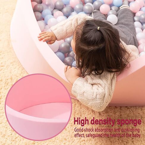 حبل كرة اسفنجية من Adasea مقاس 89.92 سم × 30.02 سم مناسب للاستخدام في الأماكن المغلقة أو الهواء الطلق أو كرة كبيرة كبيرة من الإسفنج والمسبح للأطفال الصغار والأطفال الصغار، الكرات غير متضمنة (وردي) in Kuwait
