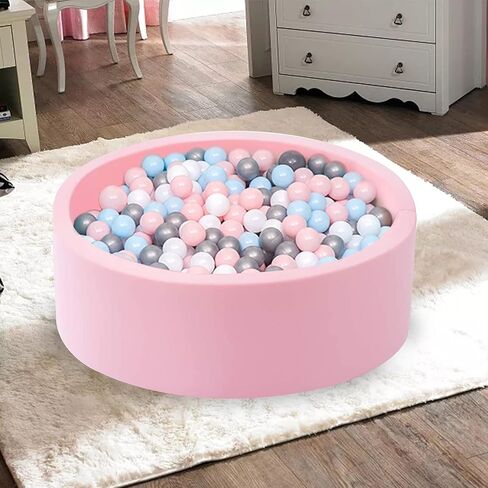 حبل كرة اسفنجية من Adasea مقاس 89.92 سم × 30.02 سم مناسب للاستخدام في الأماكن المغلقة أو الهواء الطلق أو كرة كبيرة كبيرة من الإسفنج والمسبح للأطفال الصغار والأطفال الصغار، الكرات غير متضمنة (وردي) in Kuwait