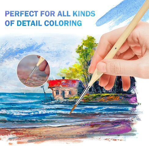 22 Pcs Miniature Paint Brushes, Fine Tip Paintbrushes, Detail Paint Brush Set Perfect for Acrylic, Watercolor, Oil, Craft, Models, Warhammer 40k… in Kuwait