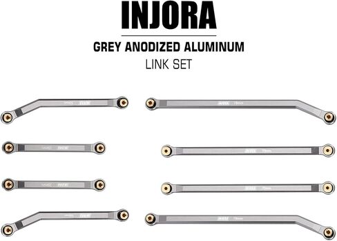 INJORA High Clearance Front 4 Links Set for SCX24 Gladiator Dodge Power Wagon 1/24 RC Crawler Car Axial, 8PCS (Black) in Kuwait