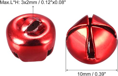 uxcell Jingle Bells, 3/8" 80pcs Carbon Steel Craft Bells for DIY Christmas, Red in Saudi Arabia