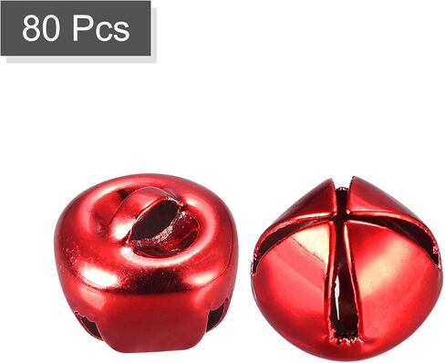 uxcell Jingle Bells, 3/8" 80pcs Carbon Steel Craft Bells for DIY Christmas, Red in Saudi Arabia